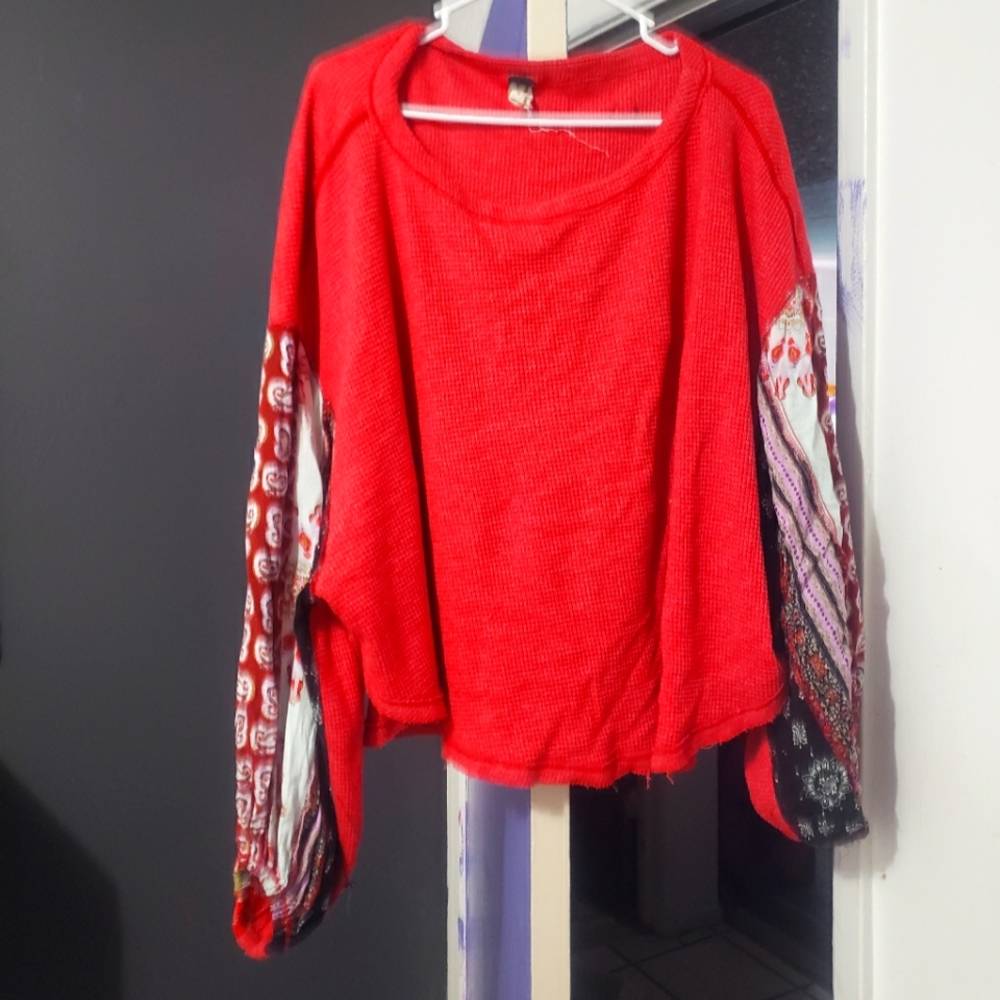 Size Large Free People Peasant/Poet Top